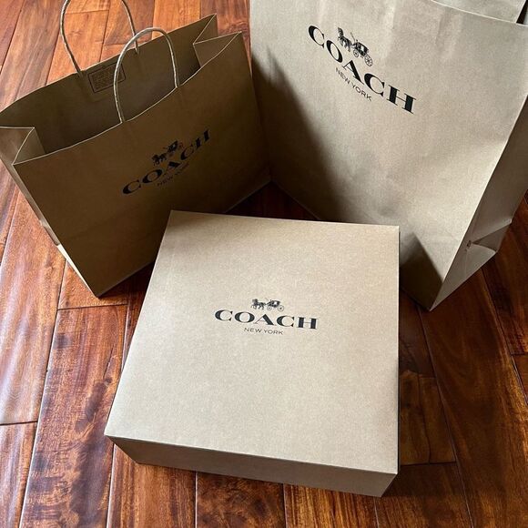 COACH Gift Paper Bag ONLY for Purses Satchel tote Crossbody Xbody Messenger - Picture 14 of 16